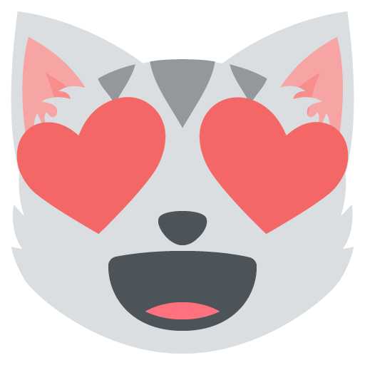 Smiling Cat Face With Heart-shaped Eyes Emoji