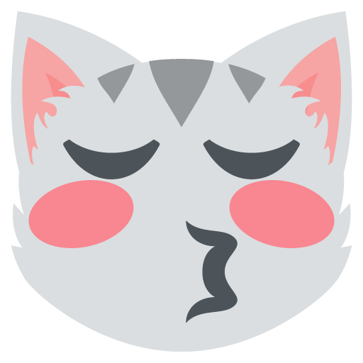 Kissing Cat Face With Closed Eyes Emoji