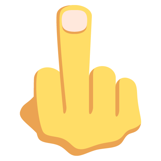 Reversed Hand With Middle Finger Extended Emoji