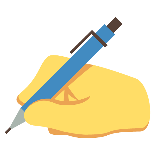 Writing Hand | ID#: 1357 | Emoji.co.uk