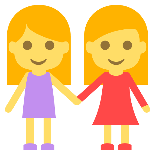 Two Women Holding Hands Emoji