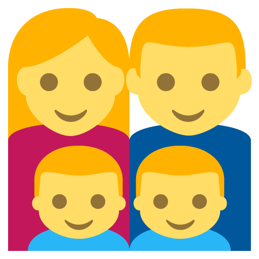 Family (man,woman,boy,boy) Emoji