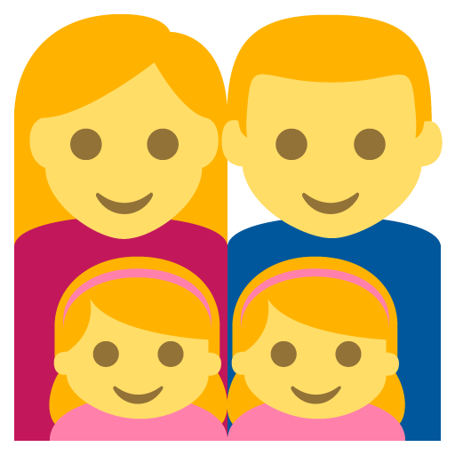 Family (man,woman,girl,girl) Emoji