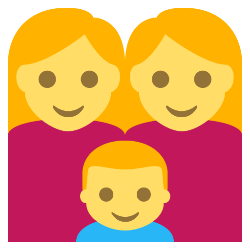 Family (woman,woman,boy) Emoji