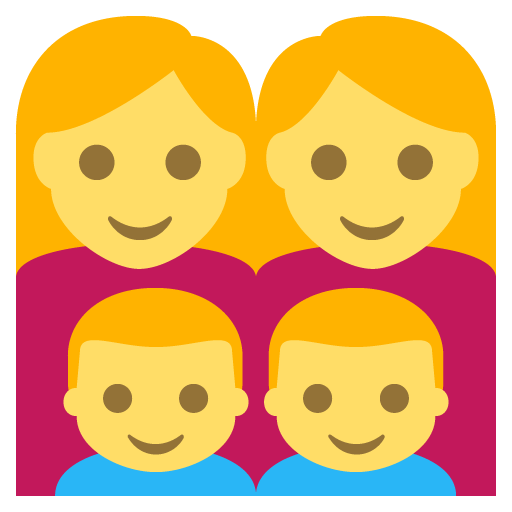 Family (woman,woman,boy,boy) Emoji