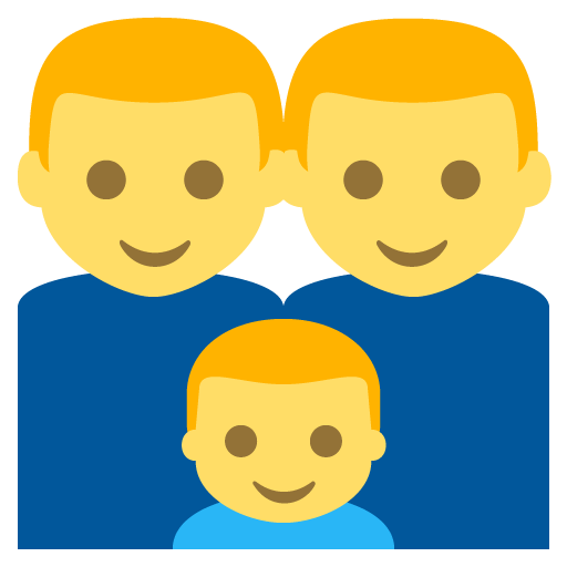 Family (man,man,boy) Emoji