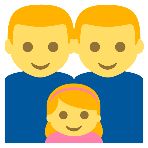 Family (man,man,girl) Emoji