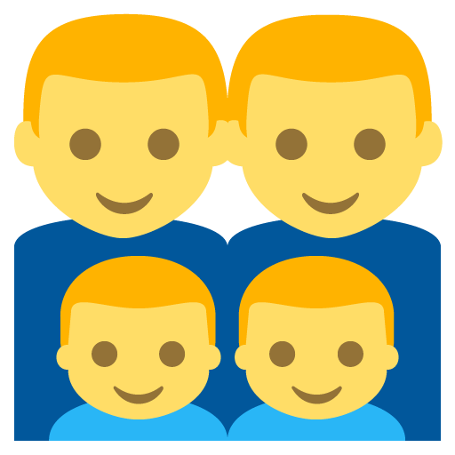 Family (man,man,boy,boy) Emoji