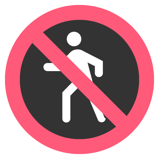 No Pedestrians Emoji