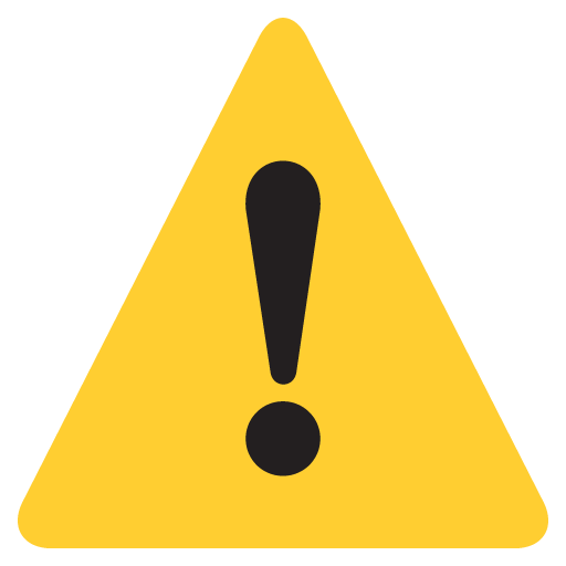 Warning Sign Emoji for Facebook, Email & SMS | ID#: 846 | Emoji.co.uk