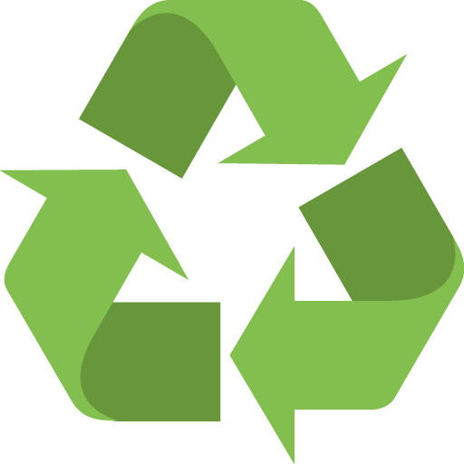 Black Universal Recycling Symbol Emoji