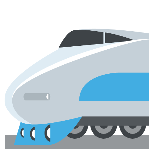 High-speed Train With Bullet Nose Emoji