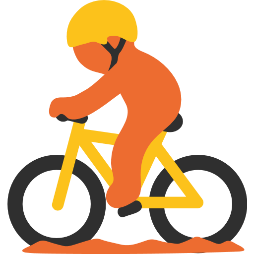 Mountain Bicyclist Emoji