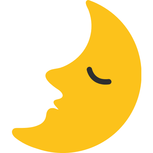 First Quarter Moon With Face Emoji