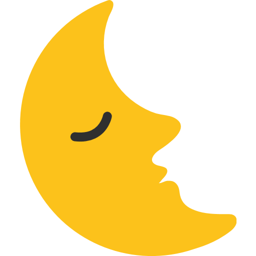 Last Quarter Moon With Face Emoji