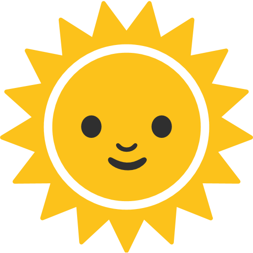Sun With Face Emoji