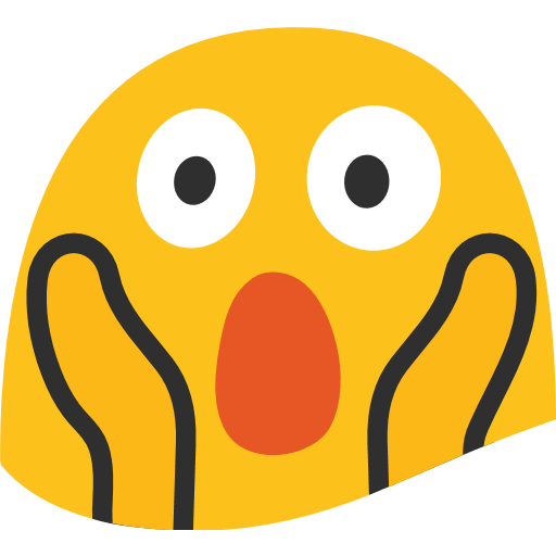 Emoji Scared Face 3.5 Decal 