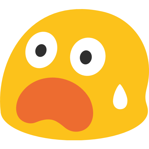 Fearful Face Emoji | Poster