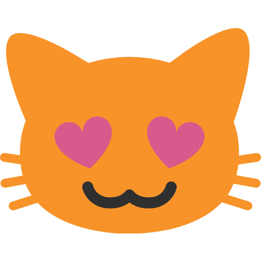 Smiling Cat Face With Heart-shaped Eyes Emoji