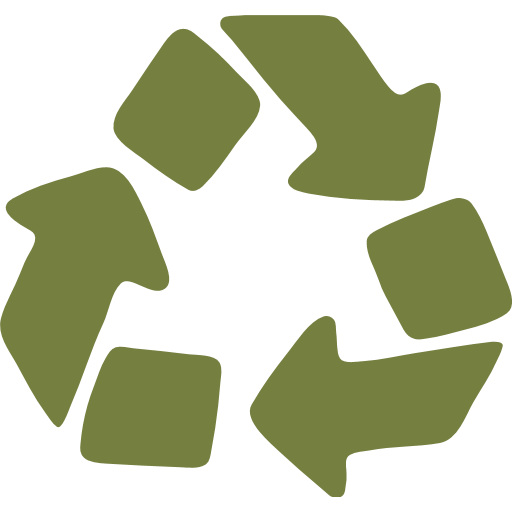 Black Universal Recycling Symbol Emoji