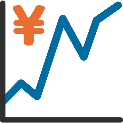 Chart With Upwards Trend And Yen Sign Emoji