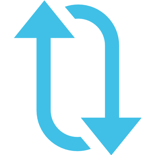 Clockwise Downwards And Upwards Open Circle Arrows Emoji