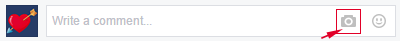 Click on Facebook camera icon