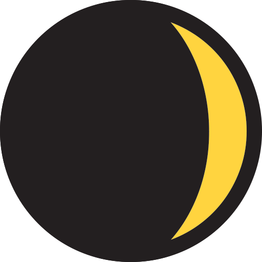 Waxing Crescent Moon Symbol Emoji