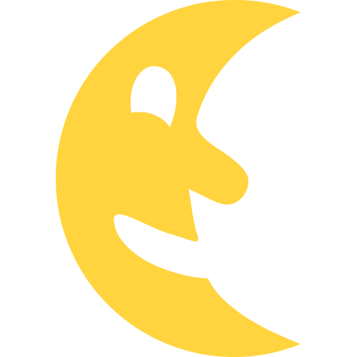 Last Quarter Moon With Face Emoji