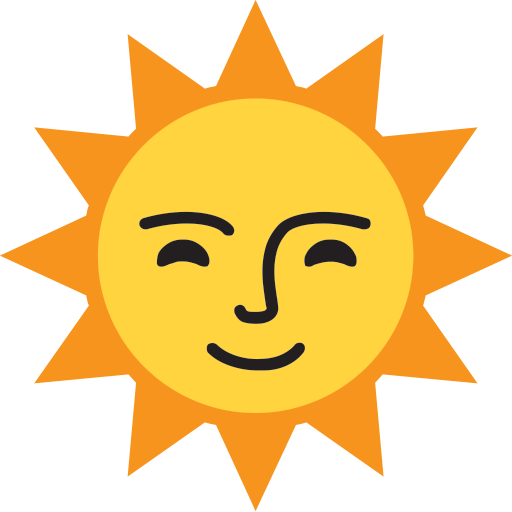 Sun With Face Emoji