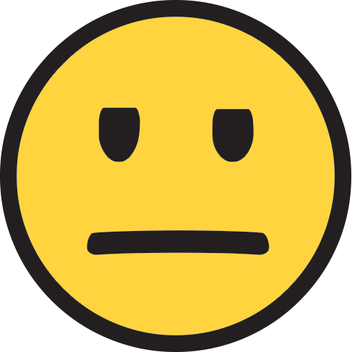 Straight Face Emoji Transparent Background Thank You Emoji Background ...