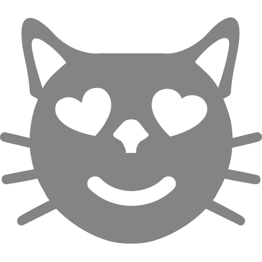 Smiling Cat Face With Heart-shaped Eyes Emoji