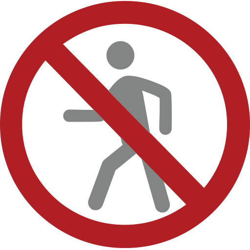 No Pedestrians Emoji