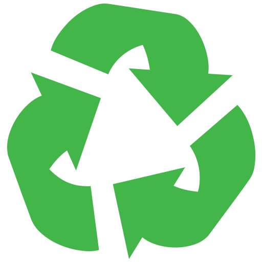 Black Universal Recycling Symbol Emoji