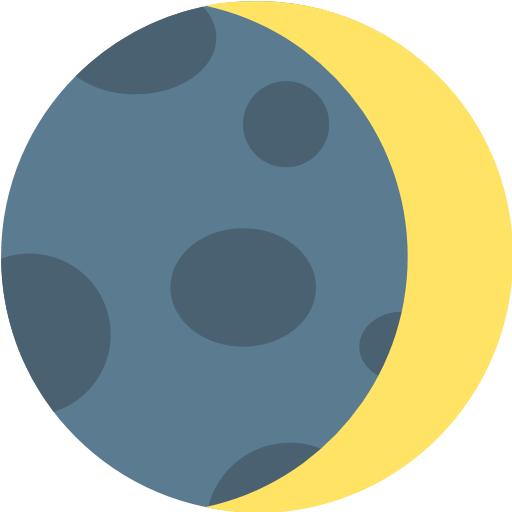 Waxing Crescent Moon Symbol Emoji