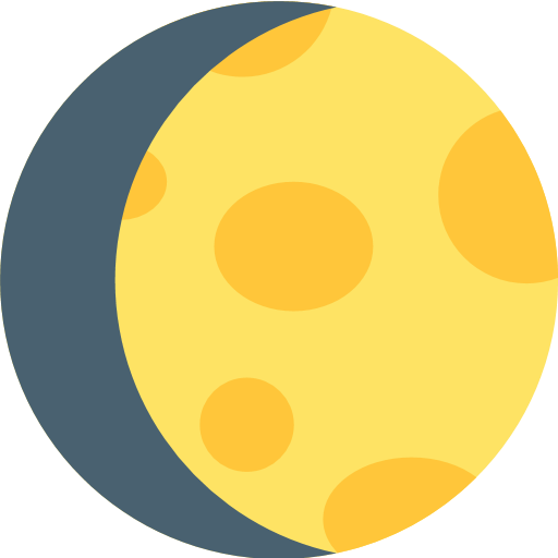 Waxing Gibbous Moon Symbol Emoji