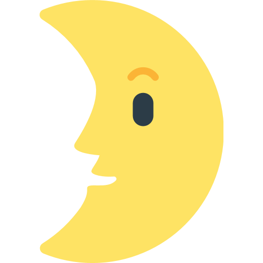 First Quarter Moon With Face Emoji