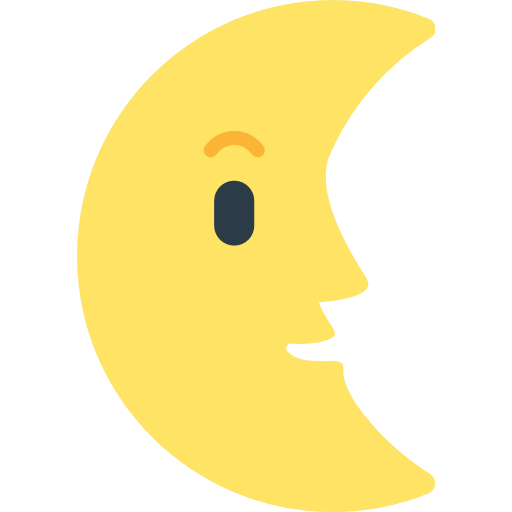 Last Quarter Moon With Face Emoji