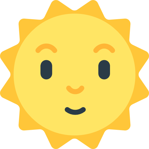 Sun With Face Emoji