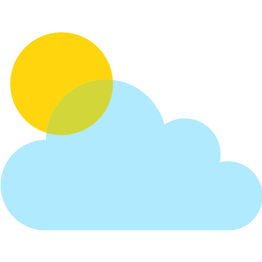 White Sun With Small Cloud Emoji