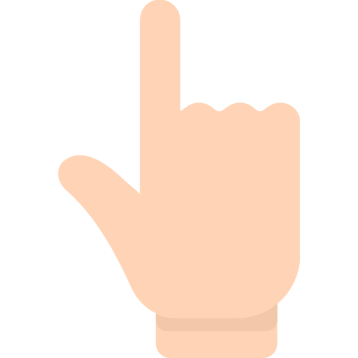 White Up Pointing Backhand Index Emoji