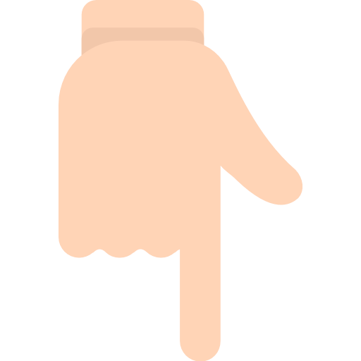 White Down Pointing Backhand Index Emoji