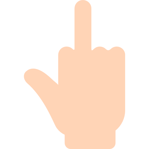 Reversed Hand With Middle Finger Extended Emoji
