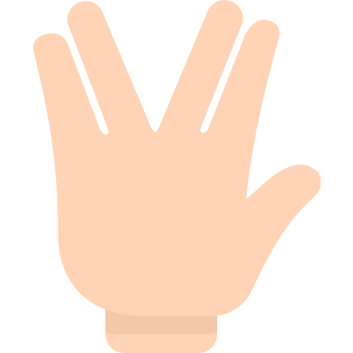 Raised Hand With Part Between Middle And Ring Fingers Emoji