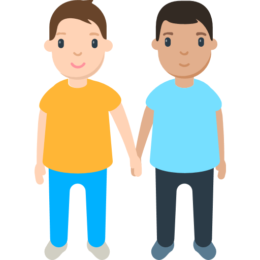 Two Men Holding Hands Emoji