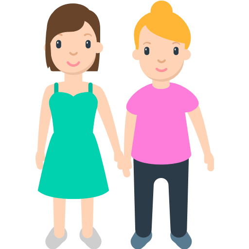 Two Women Holding Hands Emoji