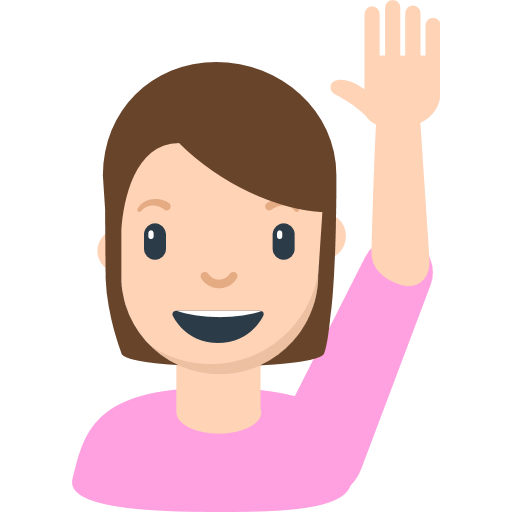 Happy Person Raising One Hand Emoji