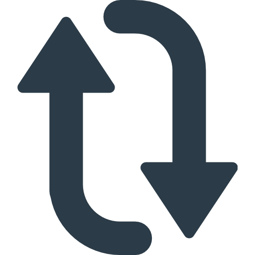 Clockwise Downwards And Upwards Open Circle Arrows Emoji