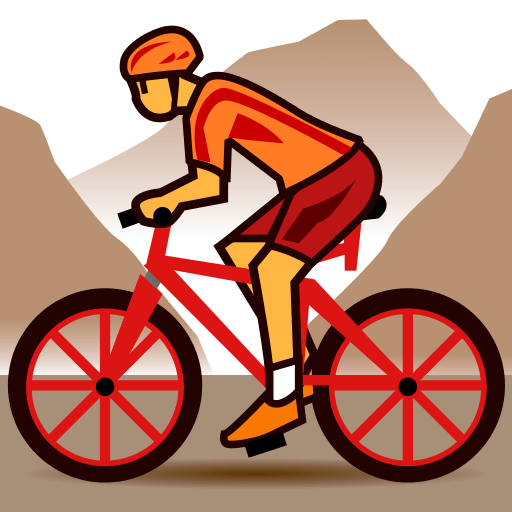 Mountain Bicyclist Emoji