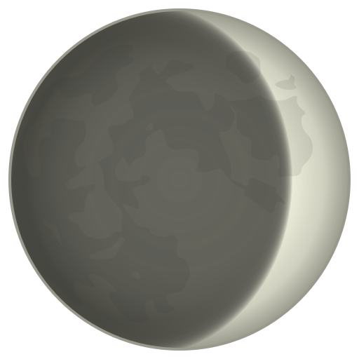 Waxing Crescent Moon Symbol Emoji